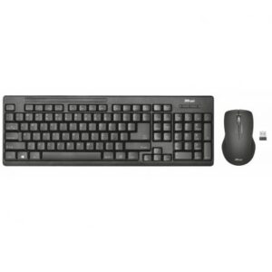TECLADO Y RATÓN INALÁMBRICOS TRUST ZIVA - TECLADO COMPLETO EN ESPAÑOL - SENSOR ÓPTICO 1600 PPP - VALIDO DIESTROS Y ZURDOS - COBERTURA INALÁMBRICA 10M